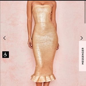 House of CB Gold Fabrizia Dress